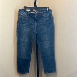 Bardot Blue Ankle Cropped Jeans with Lived-In Look
